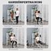 Kraftstation Fitnessstation Fitnessgerät Multifunktion Krafttraining Multistation Trainingsstation Mit Latzug Butterflystange 45kg Gewichten Seil, Fitnessgeräte Für Zuhause Weiß_desvips.com