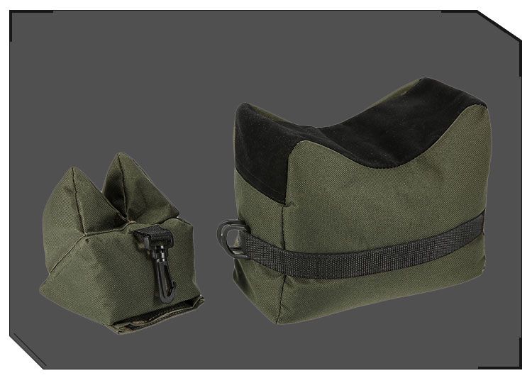 Outdoor Bike Front Rear Bag Support Rifle Sandbag Set Portable Sniper Hunting Tactical Gun Rest Target Stand CS Shooting Bag_desvips.com