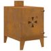 Camping Stove - Corten Steel - Rusty Color - Weatherproof And Durable - With Flue For Gentle Venting - Perfect For Outdoor Cooking_desvips.com