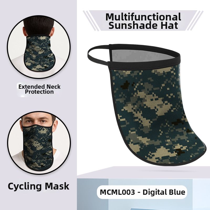 Camouflage Print Summer Golf Sun Protection Hat Ice Silk Breathable Face Mask UV Protection Sun Hat Sports Outdoor Accessory_desvips.com
