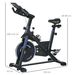 Bici Estática Con Resistencia Regulable Volante De Inercia 8 Kg Pantalla LCD Manillar Y Asiento Ajustable Azul_desvips.com