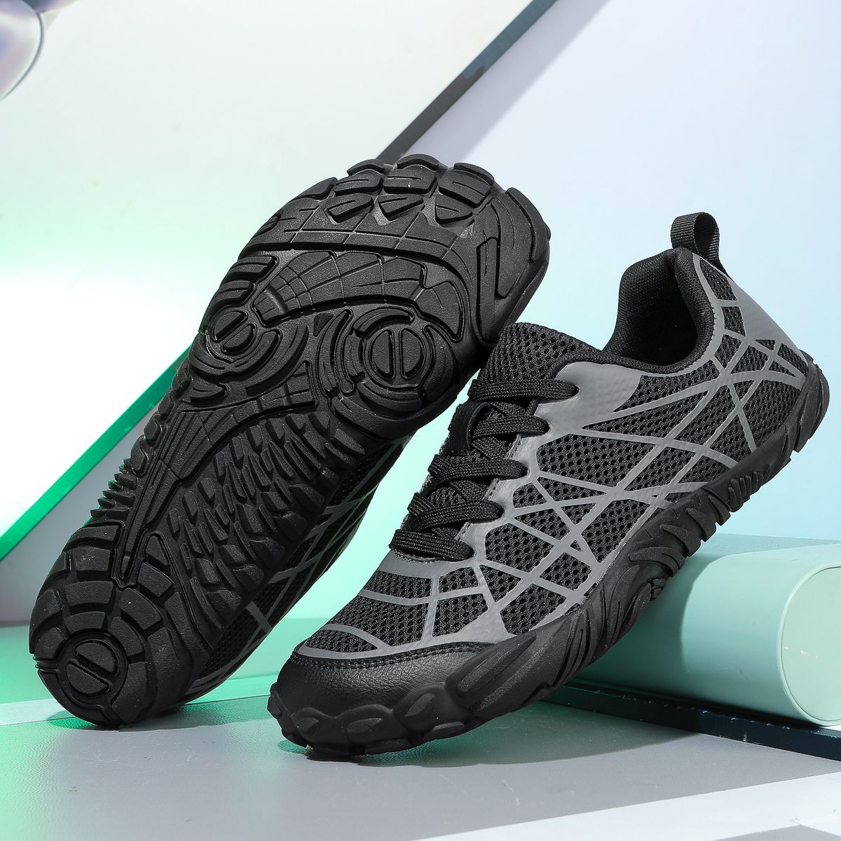 Unisex Breathable Knit Sports Shoes For Indoor/Outdoor Activities - Lightweight Low-Top Sneakers With Anti-Slip Rubber Sole, Comfort Lining_desvips.com