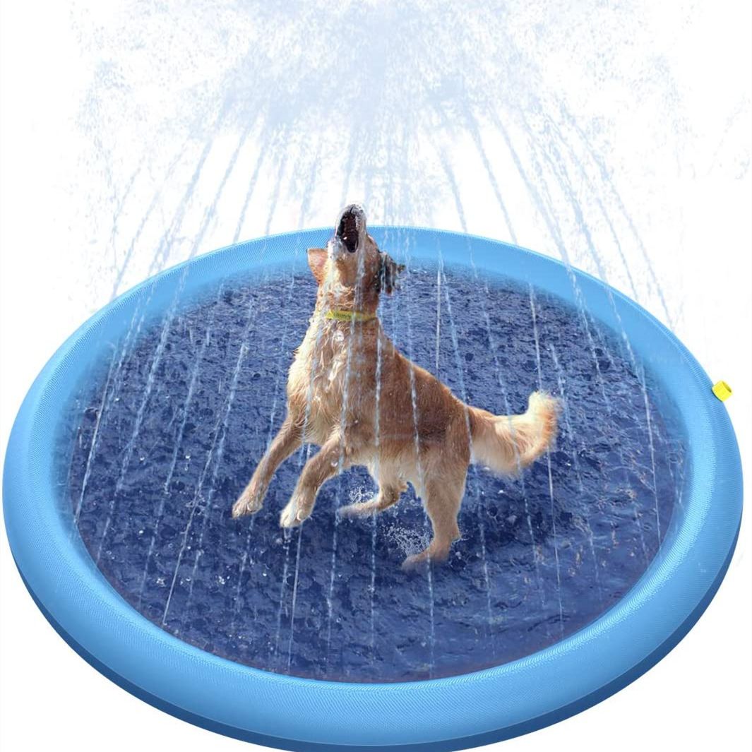 Pet Pool Outdoor Thick Non Slip Pet Water Spray Mat Dog Game Water Pet Water Spray Mat_desvips.com
