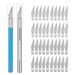 Engraving Non-Slip Metal Knife Kit + 40/10pcs #11 Blades Cutter Craft Knives For Mobile Phone PCB Repair Hand Tools_desvips.com
