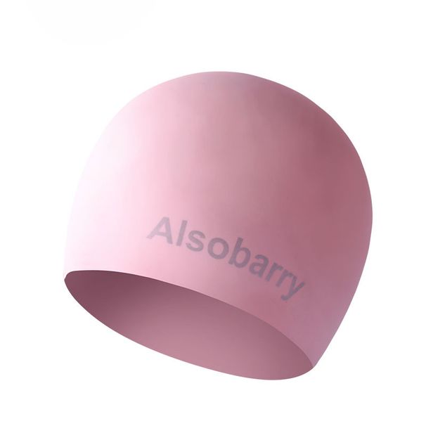 Swimming Caps Solid Color Long Hair Silicone Waterproof Ear Protection Men's And Women's Style Swimming Cap Does Not Squeeze The Head Adult Hot Spring_desvips.com