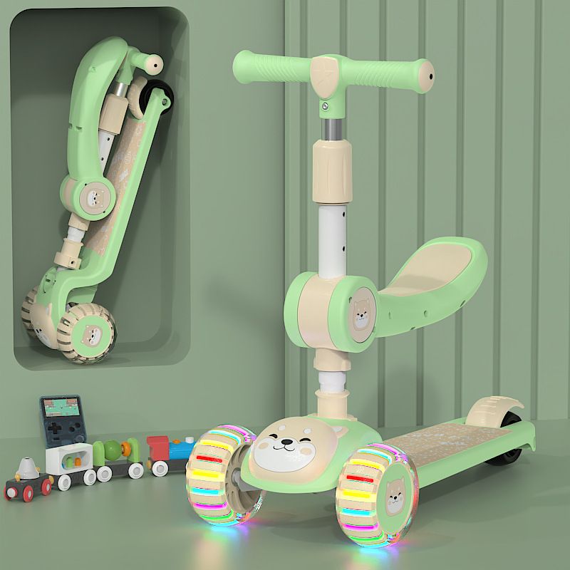 Foeign Tade In Stock Wholesale Childen's Factoy Diect Sales Boys And Gils Baby Thee-in-One Sliding Folding_desvips.com