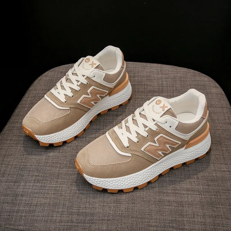 free Shipping Women Men Running Sneakers Sports Black Grey Brown Casual Shoes Breathable Runners Trainers Mens 574_desvips.com