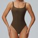 Big Brand Same Style Lycra For Women Kardashian Sexy Base Layer Bodysuit Nude Feel Yoga One-Piece Suit_desvips.com