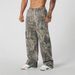 New Jogger Straight Trendy Fitness Men's Camouflage Wide Leg Pants Breathable Running Sweatpants Loose Men Trousers_desvips.com
