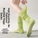 Women's Thickened Yoga Socks Terry Cloth Sole Non Slip Warm Calf Slouch Sports Fitness Spring Autumn_desvips.com