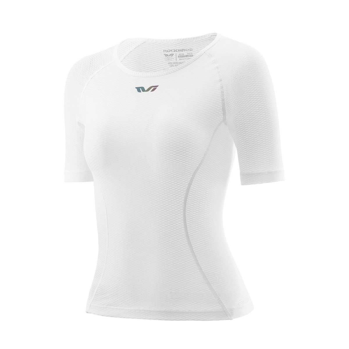 ROCKBROS TVI Women's White Short - Sleeve Fitness Gym Sports Functional Shirt_desvips.com