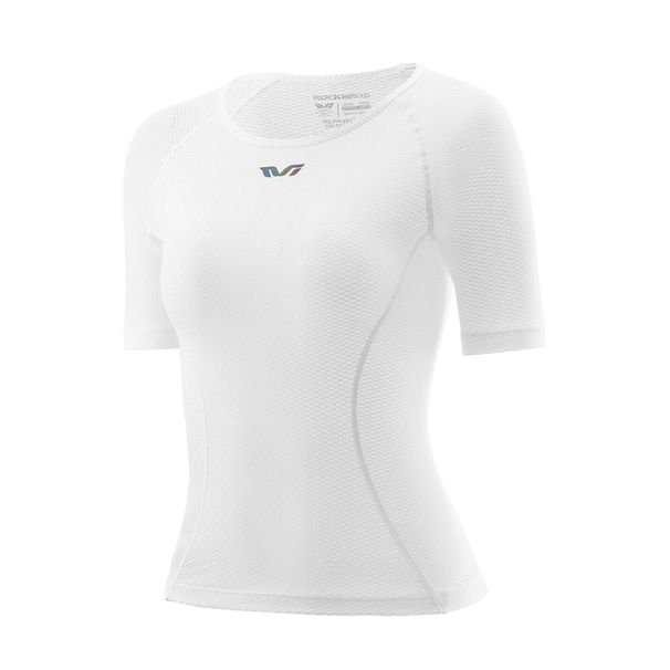 ROCKBROS TVI Women's White Short - Sleeve Fitness Gym Sports Functional Shirt_desvips.com