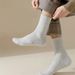 5Pairs/Lot Men's Winter Warm Merino Solid Super Thick Snow Cold Soft Comfortable Long Wool Socks EU38-46_desvips.com
