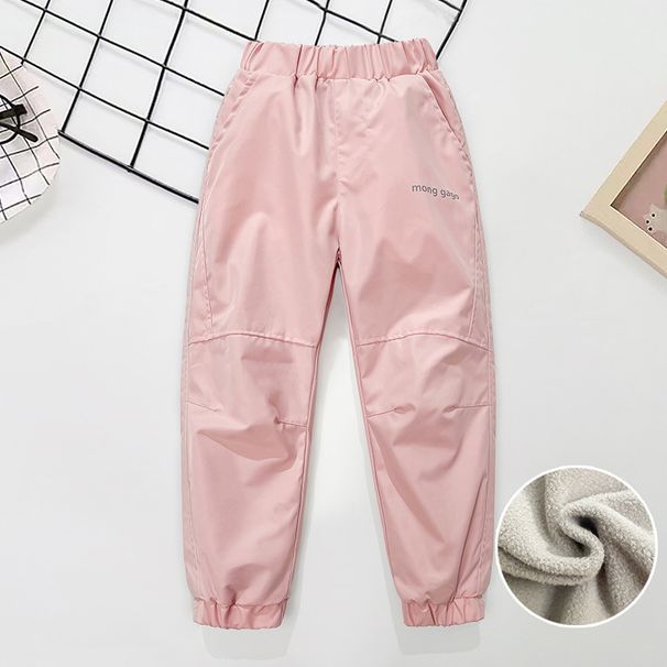 Children's Windproof Waterproof Pants For Girls, Spring Fleece-Lined Autumn And Winter Warm Ski Pants, Trendy_desvips.com