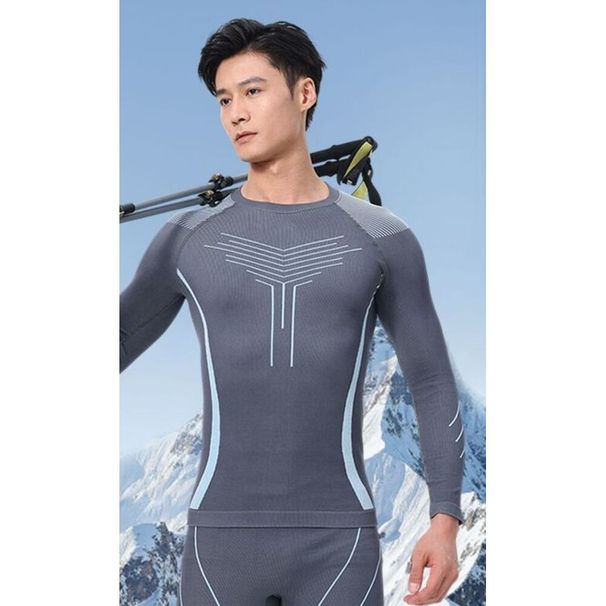 Langsha Outdoor Sports Thermal Quick-Dry Functional Underwear Running Set For Men Elastic Sleeve Long Pants Autumn_desvips.com