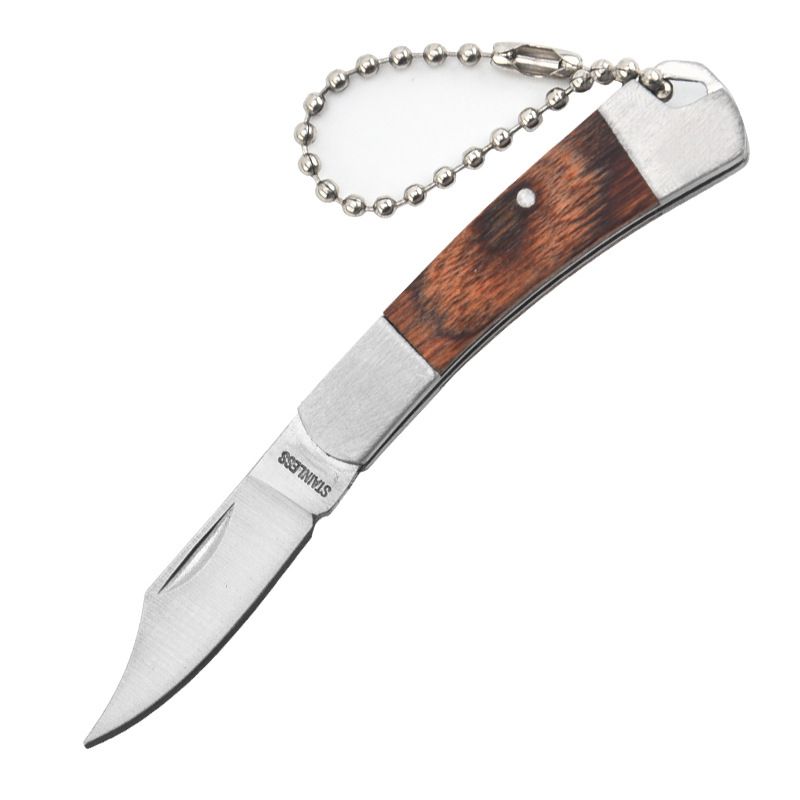 Outdoor Portable Double Steel Head Four-Piece Set Colorful Wood Small Folding Classic Sharp Pocket Knife_desvips.com