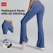 High Waist Tight Nude Hip Lift Yoga Flared Pants For Women Summer Dance Fitness Outdoor Sports Split Trousers_desvips.com