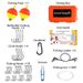 Shark Skimmer | 90 Pieces Lure Set Emergency Kit Line Scissors Float Bite Sinker Fishing Gear Cross-Border_desvips.com