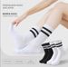 Custom Black White Striped Men's Athletic Socks - Anti-Pilling Breathable Moisture-Wicking Cushioned High-Elastic Cotton Sports Socks For Men Women_desvips.com