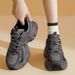 Sports Dad Shoes Women's 2025 Spring/Summer New Versatile Student Korean Edition Thick Bottom Height Boosting_desvips.com