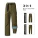 001 Men And Women Outdoor 3-in-1 Softhell Windproof Waterproof Warm Wear-reitant Skiing Hiking Detachable Cargo Long_desvips.com