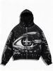 Nokometa Hot Sale 3D Printed Starry Sky Eye Hooded Sweater, Street Style Oversize Zip Sweater_desvips.com