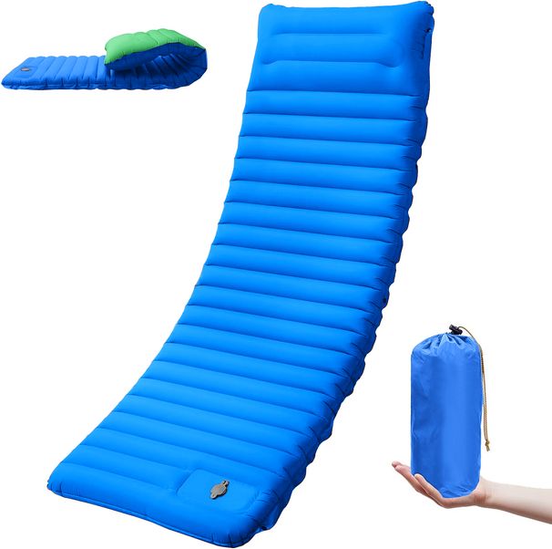 Extra Thick 4 Inch Outdoor Camping Self-Inflating Mats Spliceable Hiking Fishing Sleeping Pad_desvips.com