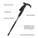 Lightweight 4-Section Folding Trekking Pole Portable Telescopic Hiking Stick For Camping Climbing Outdoor Walking_desvips.com