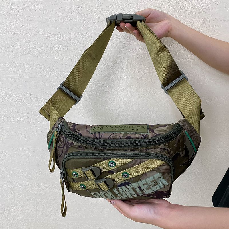 Camouflage Casual Outdoor One Shoulder Hiking Mountaineering Waist Bag_desvips.com