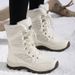 Women's Thermal Waterproof Snow Boots - Lightweight Winter Hiking & Ski Shoes_desvips.com