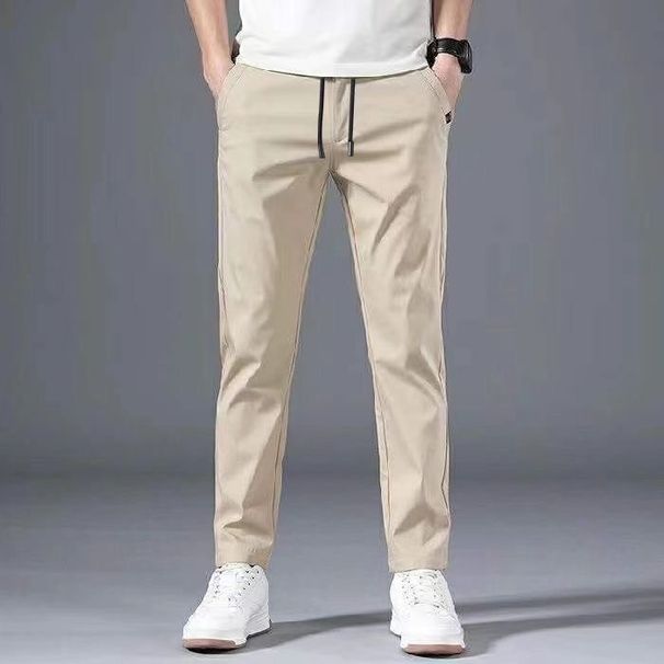 Lightweight Summer Caual For Men New Looe Fit Veratile Wait Drawtring Straight Pant Trendy Buine Sport_desvips.com