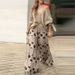 Women's Clothing summer new fashion oblique collar one shoulder high waist casual printed pants suit for women_desvips.com