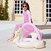Pool & Accessories Swan Baby Float With Canopy Beige Infant Swimming Seat For 6-24 Months_desvips.com