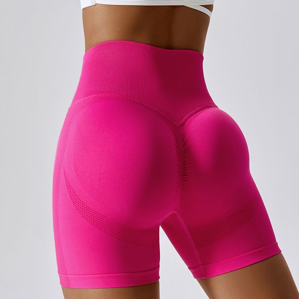 European And American Women Seamless Yoga Hip Lift Tight High Waist Peach Fitness Pants Running Sports Shorts_desvips.com