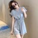 New Summer Fashion Versatile Jumpsuit For Women, Plus Size, Slimming, Loose Wide-leg Shorts, Hooded Top, Casual_desvips.com