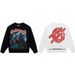Doberman Print Heavy Cotton Unisex High Street Crew Neck Long Sleeve Sweatshirt_desvips.com