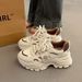 Xianjiao Xiaobao Street Thick Sole Dad Women's Spring Versatile Super Hot 2024 New Elevated Casual Sports Shoes_desvips.com