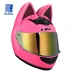 Motorcycle Helmets Moto Cat Ears Helmet Personality DOT Approved Full Face Breathable Casco Moto Helmet For Men Women_desvips.com