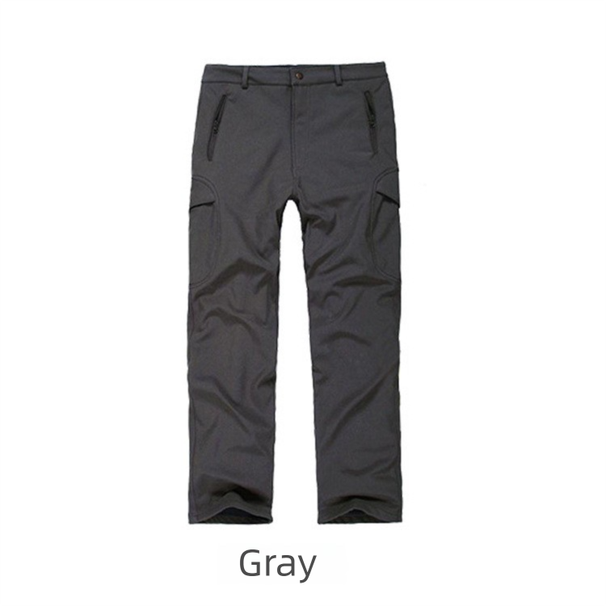 Bird Cold-Proof Soft Shell Jacket Men Hiking Waterproof Windproof Thickened Outdoor Warm Fleece Pants_desvips.com