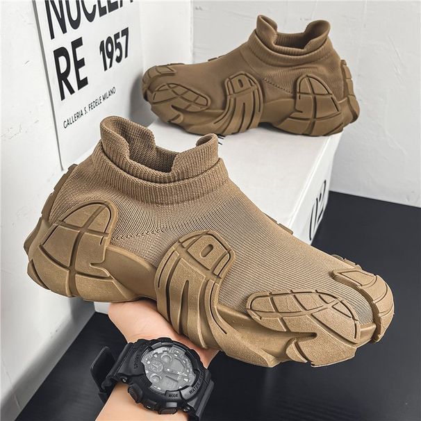 New Men's Soft Bottom Casual Sports Easy To Wear Breathable Dad Shoes Large Size Comfortable Mesh Upper Durable_desvips.com
