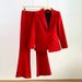 Women's clothing Suit Pants Irregular Lapel Simple Black Red Jacket + Pants_desvips.com