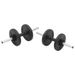 Versatile Barbell & Dumbbell Set - Chrome-Plated Steel Bars With PE Coated Weight Plates - Multiple Workout Options - Black_desvips.com