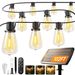 addlon 102FT (96+6) Solar String Lights Outdoor With Remote, Last 30+ Hours_desvips.com
