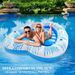 Inflatable Heart-Shaped Pool Float 2 Person Sun Lounger With Canopy For Outdoor Swimming Pools_desvips.com