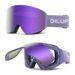 Magnetic Suction Cylindrical Flip Cover Glasses Ski Goggles Can Be Worn Myopia Double Layer Outdoor Snow Women Men_desvips.com