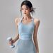 All-in-One Sports Shockproof Gathered Outer Breathable Running Bra Beautiful Back Halter Yoga Vest For Women_desvips.com