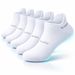 6 Pairs Men Women Running Socks Cushioned Moisture Wicking Anti Blister Ankle Socks_desvips.com