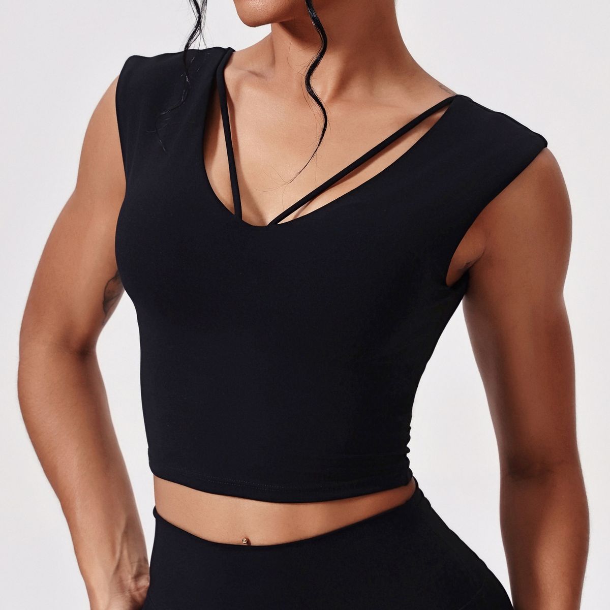 Women's Quick Drying Sportswear Tight Fitting Short Sleeved Running And Training Top Thin Comfortable Yoga Wear_desvips.com