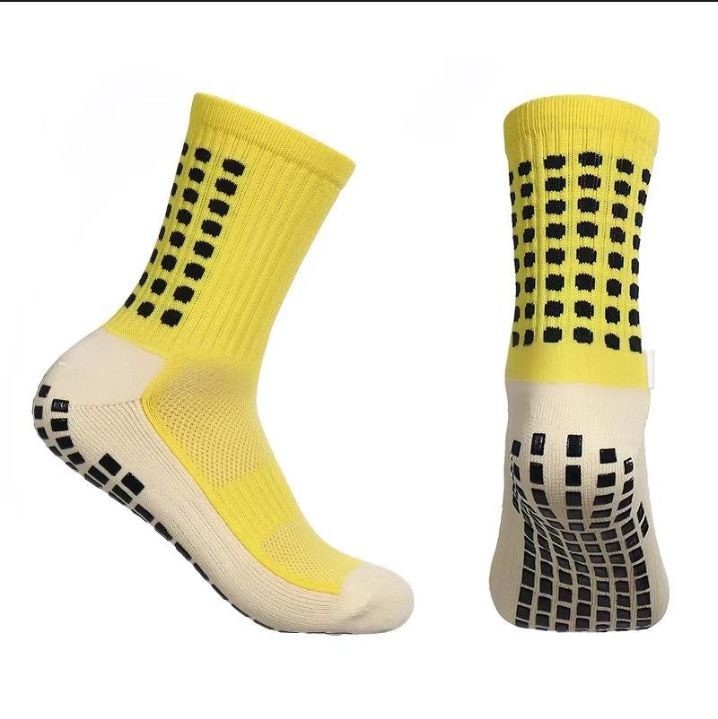Soccer Socks Thickened Towel Bottom Men's And Women's Football Sports Socks Professional Training Competition Socks Silicone Non Slip Mid Tube Socks_desvips.com