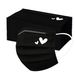 50-Piece Pack Of Disposable Face Masks In Pink And Black With Heart Print, 3-Ply Full Face Protection For Women And Teen Girls_desvips.com